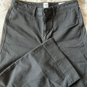 GAP Size 10 High Rise Wide Leg Crop Black Pant